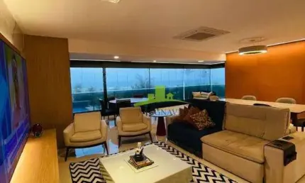 Apartamento à venda em Salvador no Hemisphere 165m², 3 suítes, Vista Mar, Nascente, varanda ampla, finamente decorado, 3 vagas, Porteira Fechada