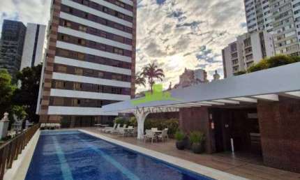 Apartamento à venda na Graça, Salvador: 241m², 3 suítes, máster com closet, 4 vagas, finamente decorado, condomínio de luxo com lazer completo