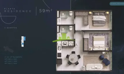 Apartamento à venda em Salvador, 2/4, 1 suíte a partir de 58m²– Infinity Residences: conforto, lazer completo e vista mar, na Av. Oceânica - Ondina