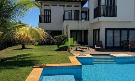 Casa de Luxo em Quintas de Sauípe Laguna, 4 Suítes, 1.100m² de Terreno. Acesso à Praia Privativa. Porteira Fechada. R$ 1.850.000