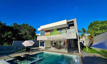 Casa de Luxo à Venda no Condomínio Horto Marina Jacuípe. 264m², 5 Suítes, Área Gourmet, Piscina. Jardim de Inverno e Pomar. R$ 1.950.000,00