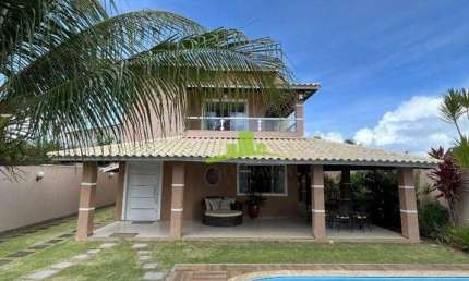 Casa à Venda no Condomínio Parque das Árvores, Jacuípe, 350m², 4 Suítes, Piscina, Energia Solar, Poço Artesiano, Porteira Fechada, R$ 1.400.000,00