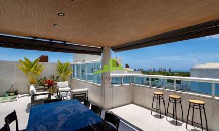 Cobertura Duplex à Venda no Alpha Park, Alphaville Salvador I, 144m², 3 Quartos, 2 Suítes, Terraço Gourmet, Vista Mar. Alto Padrão e Lazer Completo