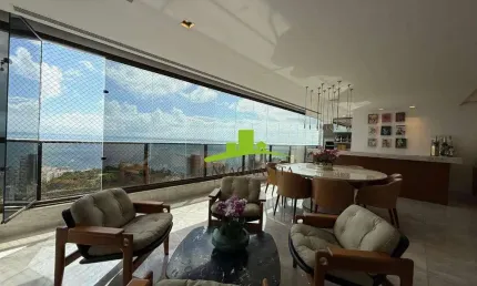 Mansão Bahiano de Tênis, Apartamento de Luxo à Venda na Graça, 3 Suítes, 305m², Projeto David Bastos, 5 Vagas, Alto Padrão com Automação Total. Único!