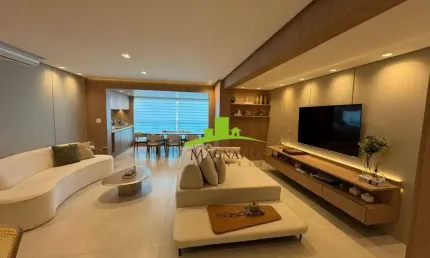Mansão Reserva Real. Apartamento Alto Padrão à Venda em Alphaville 1, 140m², 3 Suítes, Sala Ampliada, Varanda Gourmet Integrada, Finamente Decorado!