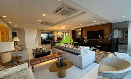 Loteamento Aquarius. Cobertura Linear Exclusiva à Venda no Aquarius, 328m², 3 Suítes com Closet, Piscina Privativa com Vista Mar, 6 Vagas. Alto Padrão