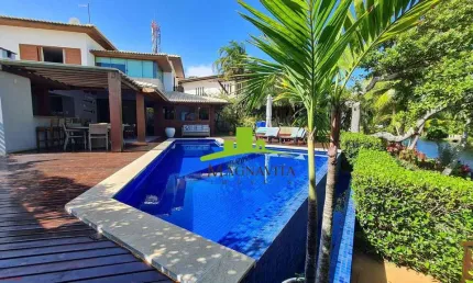 Porto Busca Vida Resort. Casa de Luxo à venda, 400m², 4 suítes, Gabinete, Nascente, Piscina com borda infinita, Vista para o Rio, TOTALMENTE MOBILIADA
