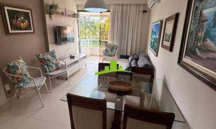 Vilas Village. Vilas do Atlântico. Apartamento Village 1/4 Alto Luxo, 62m², Nascente, Vista Mar, Mobiliado, Pé na Areia, Varanda ampla. Lazer completo