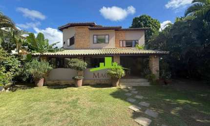 Casa à Venda em Busca Vida. Condomínio Recanto de Busca Vida, 5 Quartos, 3 Suítes, 1.000m² Terreno Sustentável Exclusivo. Espaço, Natureza e Conforto