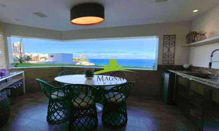 Alto da Enseada. Apartamento 3 suítes à venda no Rio Vermelho, 267m², Vista Mar, Nascente, Varanda gourmet, 4 vagas Alto Luxo, Conforto e Sofisticação