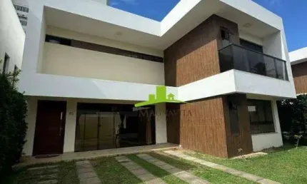 Buraquinho. Casa à Venda Porteira Fechada, 180m², 4 Quartos, 3 Suítes, Master Com Closet, Varanda, Garden, Mobiliada, 2 Vagas. Alto Padrão e Segurança