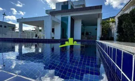 Alphaville Paralela 2. Casa de Luxo para Venda ou Locação, 383m², 4 suítes, Piscina Borda Infinita, Área Gourmet, Pé Direito Duplo, Mobiliada