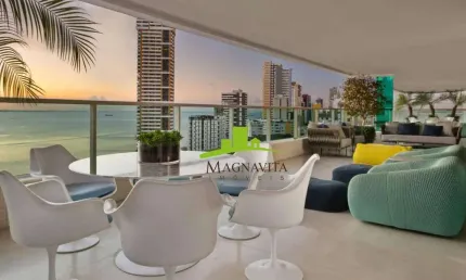 Solaire ladeira da barra. apartamento de luxo à venda, 305m², 3 suítes, vista mar, porteira fechada, projeto david bastos, varanda gourmet alto padrão