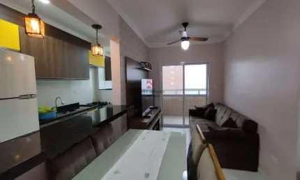 Apartamento mobiliado a 300m da praia no bairro ocian em praia grande/sp