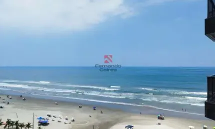 Apartamento 01 dormitório enorme com vista mar no bairro caiçara em praia grande