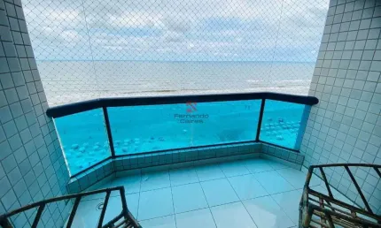 Apartamento frente mar 2 dorm 1 suíte e lazer completo – caiçara, praia grande