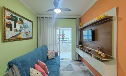 Apartamento 02 dormitórios 01 suíte - semi-mobiliado - vila tupi perto da praia