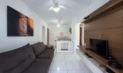 Apartamento mobiliado 2 dorm 1 suite sacada a 100m da praia - bairro tupi