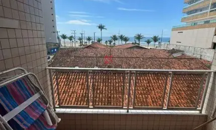Apartamento 1 dorm com vista mar a 80 metros da praia – caiçara, praia grande