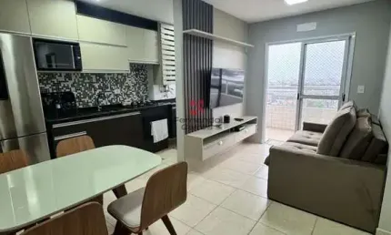 Apartamento decorado com 2 dorms 1 suite – guilhermina, praia grande