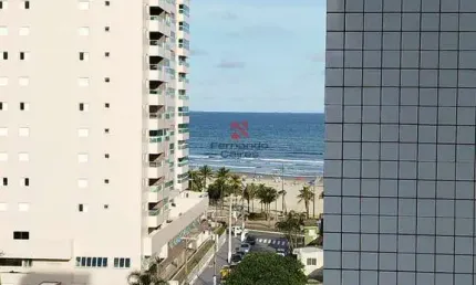 Apartamento mobiliado 02 dormitórios 01 suíte, sacada com vista mar na mirim