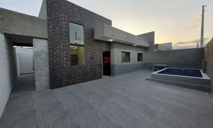 Casa térrea com piscina e área gourmet a 500m da praia – itanhaém cibratel