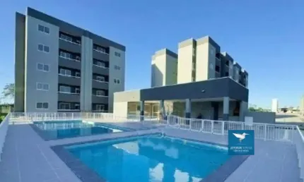 Apartamento Novo (Entrega 08.08.2025) na Av. Santa Cecília e a Poucos Metros da CE040 em Eusébio. São 02 Quartos, 01 Suíte, 02 WC, Térreo, Super Ventilado, 01 Vaga. Lazer Completo