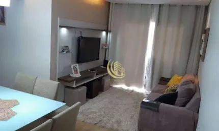 bonito apartamento 02 dormitórios e 01 suíte , acabamento e planejados de bom gosto , excelente localização ao lado supermercado(completo) com lazer