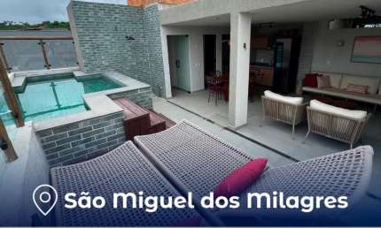 Cobertura com 3 quartos à venda na Rua Vereador Lamenha Couto, 000, Praia do Riacho, São Miguel dos Milagres