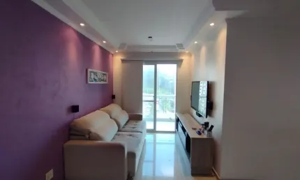 Apartamento com sacada e semi mobiliado a venda/permuta em são bernardo do campo-santa terezinha