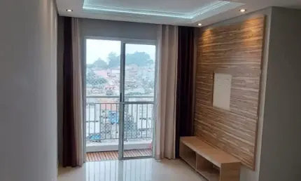 Apartamento com varanda e semi mobiliado a venda/permuta em santo andré-parque erasmo assunção