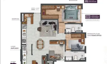 Apartamento com 3 quartos à venda no Jardim Satélite, São José dos Campos 