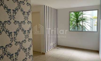 Apartamento para locação no Parque Residencial Flamboyant, São José dos Campos-SP: 2 quartos, 2 salas, 1 banheiro, 1 vaga, 48m².