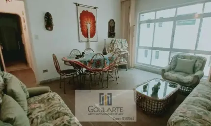 Apartamento padrão com 2 dormitórios sendo 1 suíte + dormitório de serviço na praia da Enseada-Guarujá/SP.
