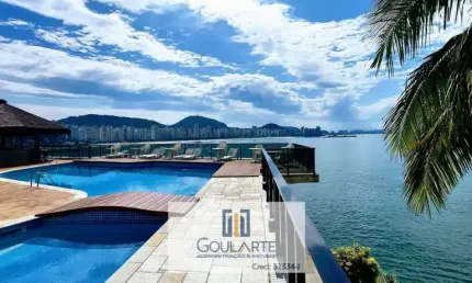Apartamento alto padrão, sacada vista total mar, 3 suítes, lazer completo no condomínio, ASTÚRIAS-Guarujá/SP.
