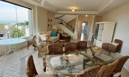 Apartamento duplex,  3 suítes , lazer no condomínio, vista mar de todos os ambientes, enseada-guarujá/sp.