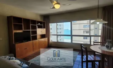 Apartamento com vista parcial do mar,2 dormitórios sendo 1 suíte + dormitório reversível na praia da astúrias-guarujá/sp.