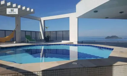COBERTURA DUPLEX vista total para o oceano na Praia das ASTÚRIAS no Guarujá/SP