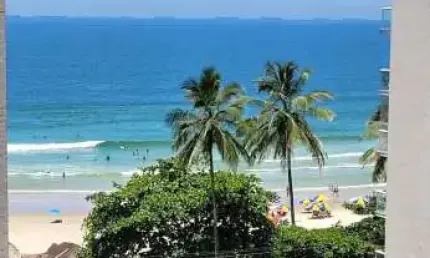 Apartamento alto padrão com  2 dormitórios com vista mar, á 100 metros do mar - PITANGUEIRAS-Guarujá/SP.
