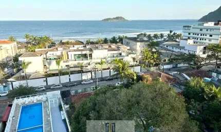 Apartamento Alto Padrão vista total mar, 2 dormitórios sendo 1 suíte, á menos de 100 metros do mar - TOMBO-GUARUJÁ/SP.