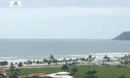 Apartamento 2 dormitórios sendo 2 suítes com sacada sala-suíte gourmet vista mar, ar condicionado e lazer, na praia da enseada - guarujá / sp.