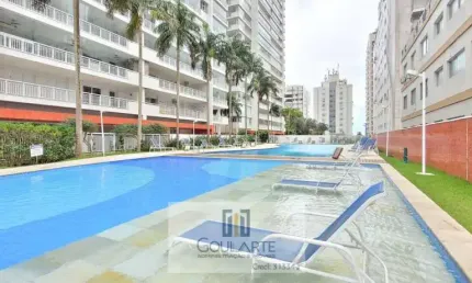 Apartamento alto padrão com sacada gourmet, 3 dormitórios sendo 1 suíte, lazer completo no condomínio, astúrias-guarujá/sp