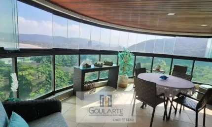 Apartamento com 4 suítes no clube tortugas, 'frente mar', na praia da enseada -guarujá/sp.