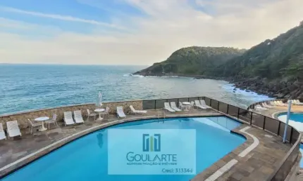 Apartamento alto padrão com sacada envidraçada frente mar, 3 dormitórios sendo 2 suítes, lazer completo no condomínio, *vista total mar*, lado praia - ENSEADA - Guarujá/SP