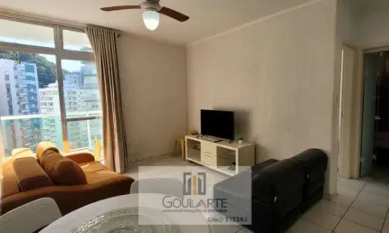 Apartamento com acesso a sacada e vista lateral mar, 2 dormitorios sendo 1 suíte - PITANGUEIRAS-Guarujá/SP.