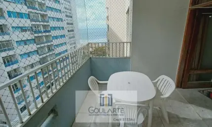 Apartamento alto padrão com 3 dormitórios sendo 1 suíte + dormitório de serviço, sacada vista lateral do mar na praia da pitangueiras-guarujá/sp.