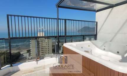 COBERTURA DUPLEX, 3 dormitórios sendo 1 suíte, área gourmet com Jacuzzi e Churrasqueira - TOMBO -Guarujá/SP.