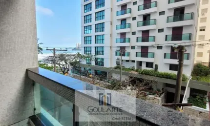 Apartamento com vista lateral do mar, 1 suíte, á menos de 50 metros do mar  na praia de pitangueiras-guarujá/sp.
