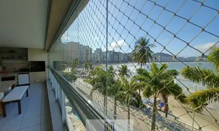 Apartamento Alto Padrão frente mar, 3 dormitórios sendo 1 suíte, lazer completo no condomínio, ASTÚRIAS-Guarujá/SP