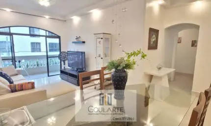 Apartamento com acesso a sacada, 3 dormitórios sendo 1 suíte, lado praia - enseada-guarujá/sp.